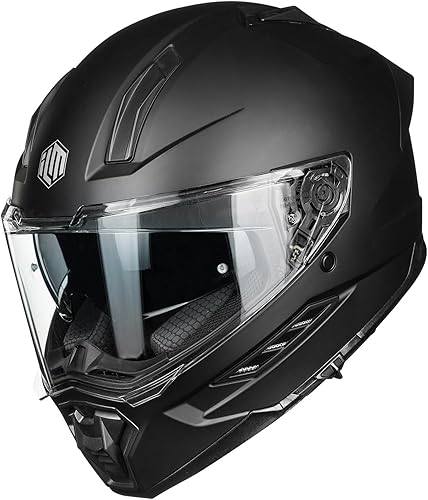 ILM Cascos de cara completa para motocicleta DOT ECE para hombres y mujeres con doble visera pinlock inserto Street Racing casco Cascos para Motos