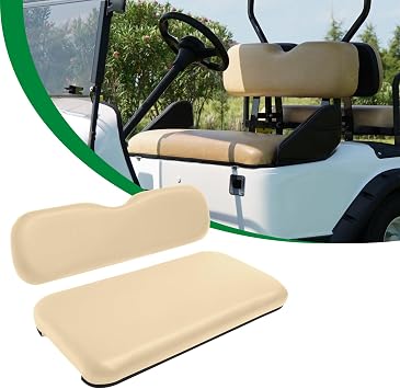 XUANYUDG0769 EZGO TXT Replacement Seat, Golf Cart Front Seat Bottom and Seat Backrest Assembly for EZGO TXT Medalist 1995-2013, Beige