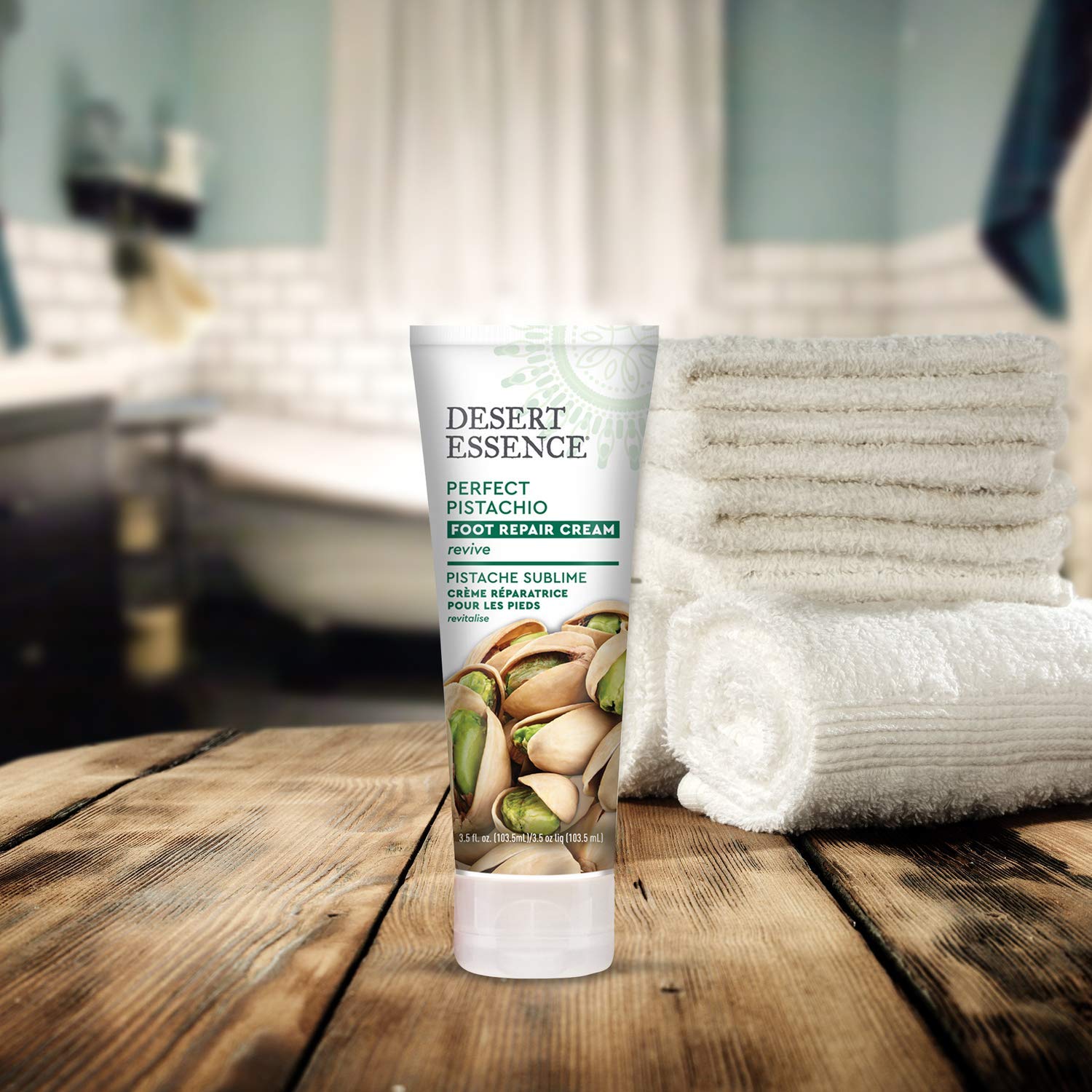 Desert Essence Pistachio Foot Repair Cream - 3.5 Fl Ounce - Restores Softness - Skin Repair & Renewal - Pistachio Nut Oil - Shea Butter - Macadamia Seed Oil - Cruelty-Free : Beauty & Personal Care