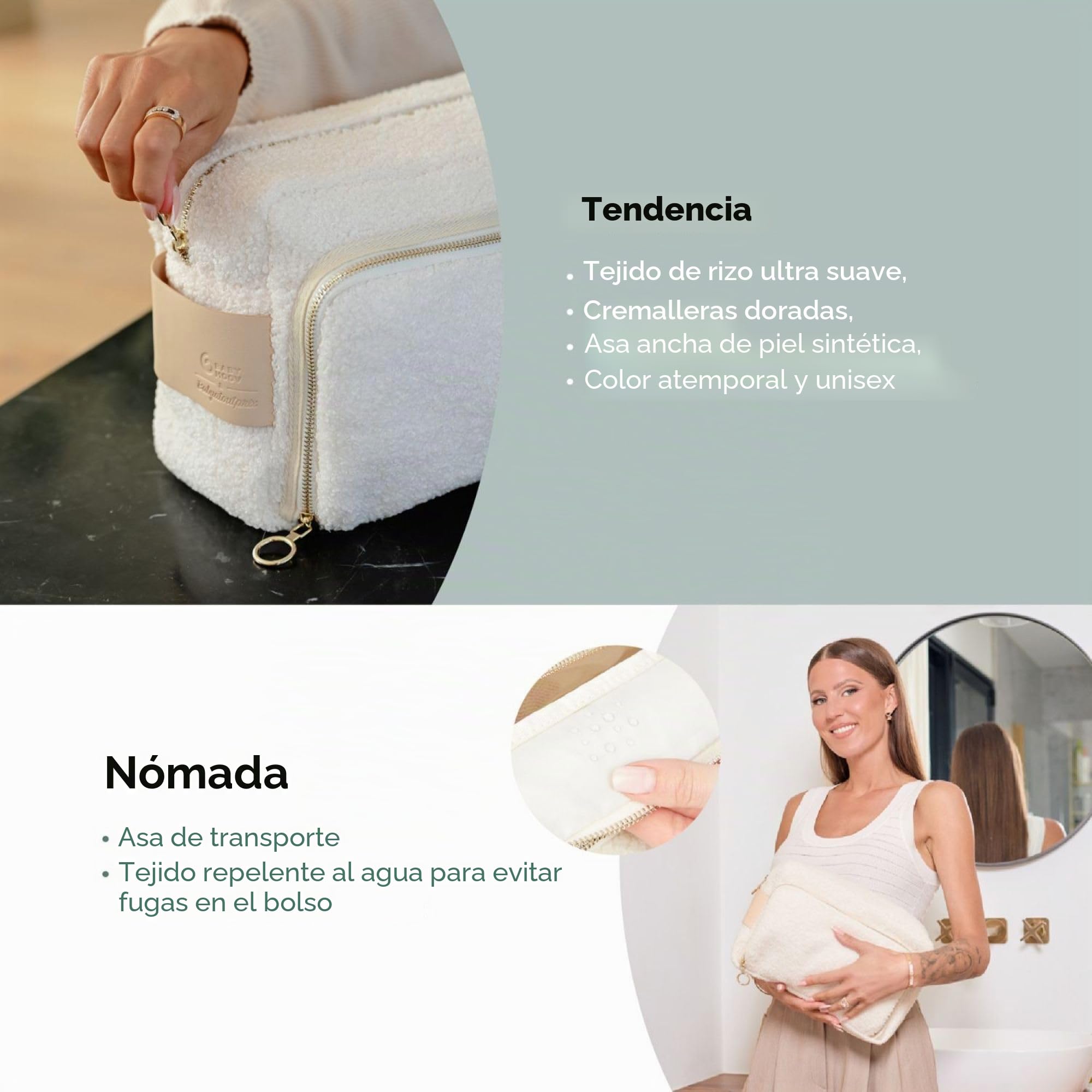 Babymoov Neceser para el cuidado del bebé, 11 artículos esenciales para recién nacidos, incluyendo aspirador nasal, termómetro de baño y cortauñas; Gran tamaño: 6 litros; práctico y elegante.