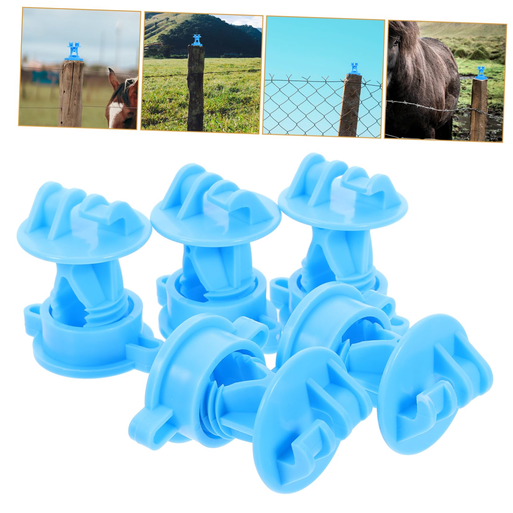 Sosoport 50pezzi Isolatori Per Filo Ad Anello Resistenti e Isolanti Per Recinzioni Agricole Impermeabili e Antiusura Per Recinto Con Paletti Accessori Essenziali Per Sicur