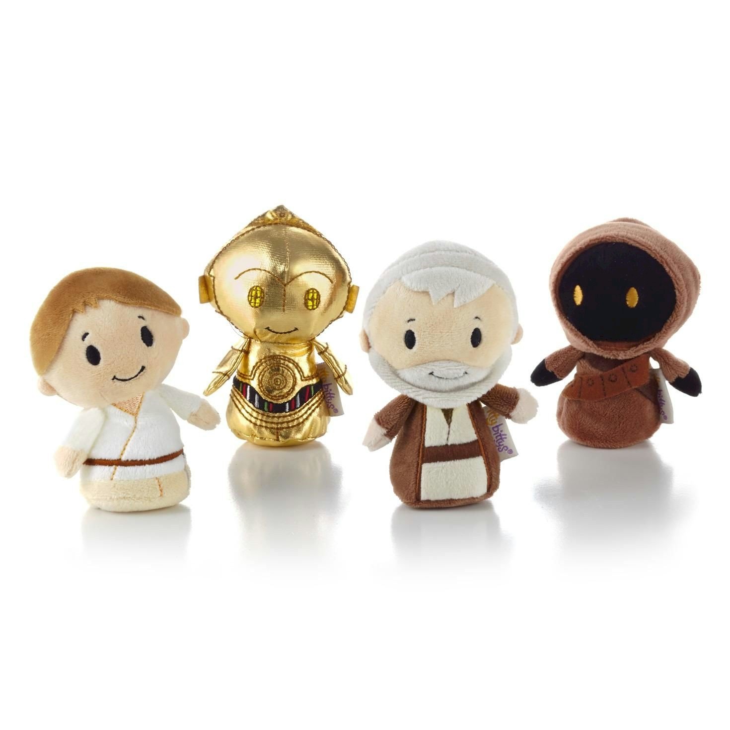 Star Wars Hallmark Itty Bittys Collector Set Luke Skywalker C-3PO Obi-Wan Kenobi Jawa