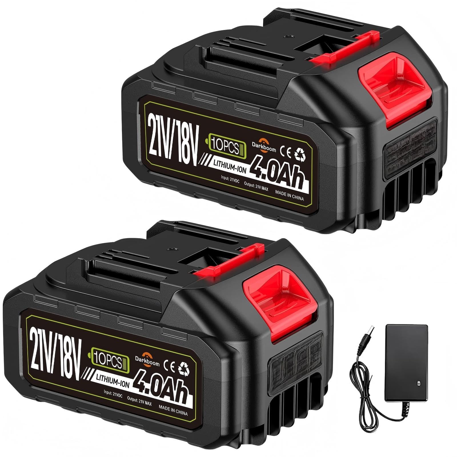 2 unidades de 21 V y 4,0 Ah para cortasetos, cortacésped, soplador de hojas, desbrozadora, limpiador de alta presión, cortadora de césped, batería de repuesto para Makita 18 V
