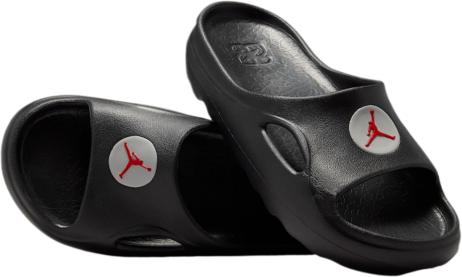 Jordan Hydrip Big Kids' Slides (Black/Tech Grey/University Red)