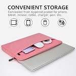 Laptop Sleeve Case with Accessory Pocket Padded Computer Carrying Pouch 15.6 inches Compatible with HP Dell Asus Lenovo Protective Laptop Cover for 15.6 “ Chromebook/Notebook/Tablet, Pink.