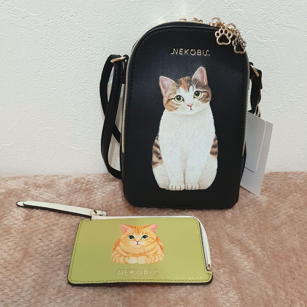 Amazon.co.jp: フェリシモ猫部 NEKOBU ショルダーバッグ 財布 2個  