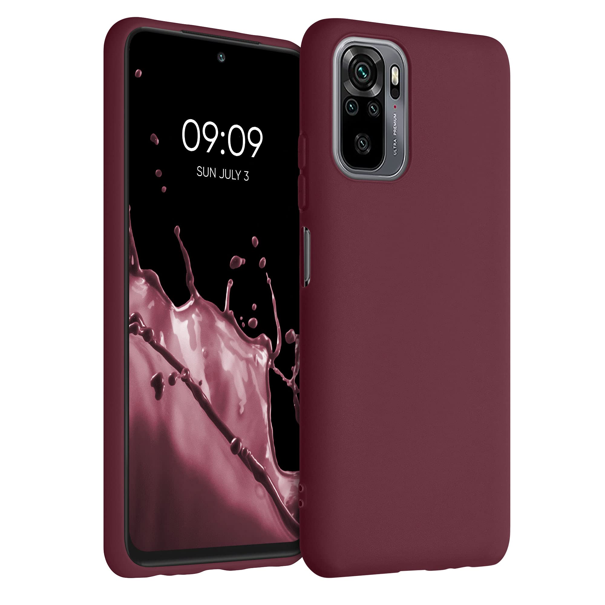 Coque Souple Compatible Xiaomi Redmi Note 10 / 10S - Housse Silicone TPU Anti-Choc, Couleur Pétrole Mat