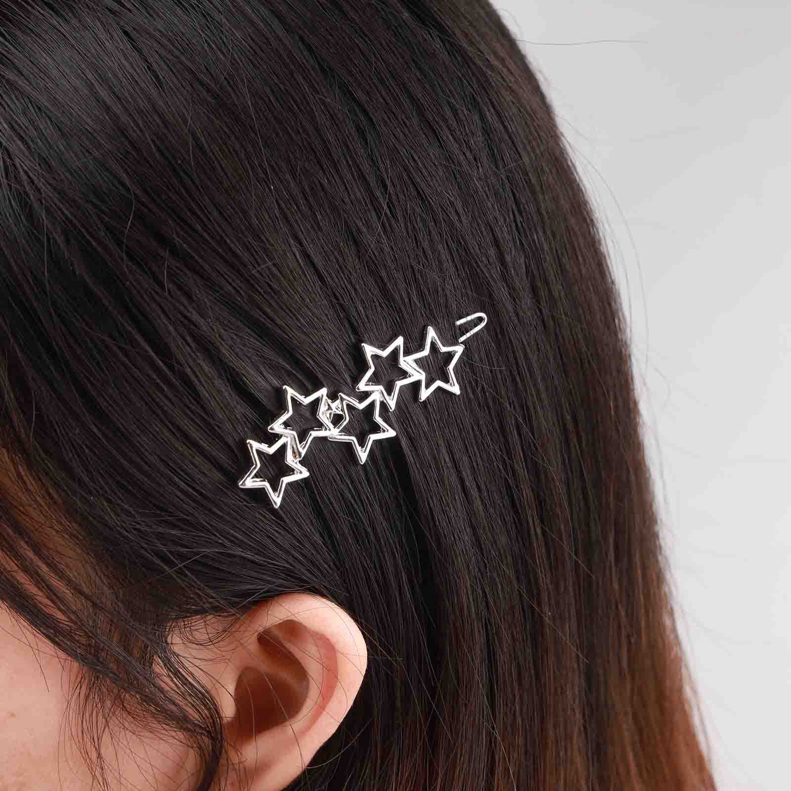Amazon.co.jp: Yienate Stars ヘアクリップ バレッタ ヴィンテージ