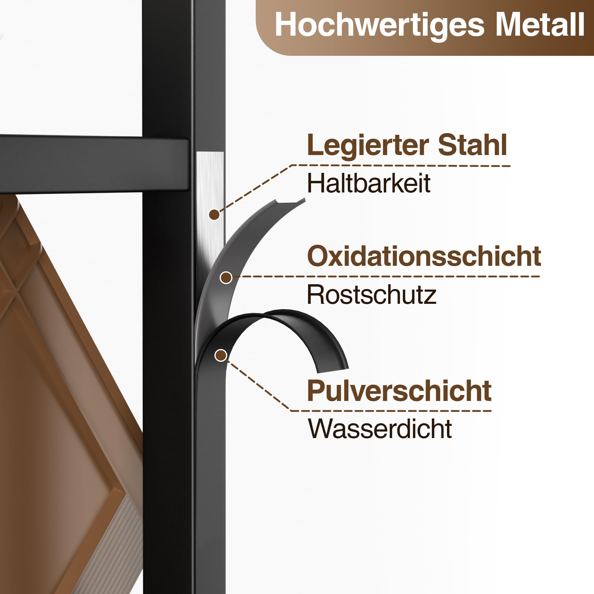 pickpiff 4 Kästen Getränkekistenregal mit Ablage - Schwarz Metall Getränkeregal, Stabil & Platzsparend Kistenregal mit 2 Ebenen für Bier, Wasser, Getränken - Für Wohnzimmer, Küche & Keller