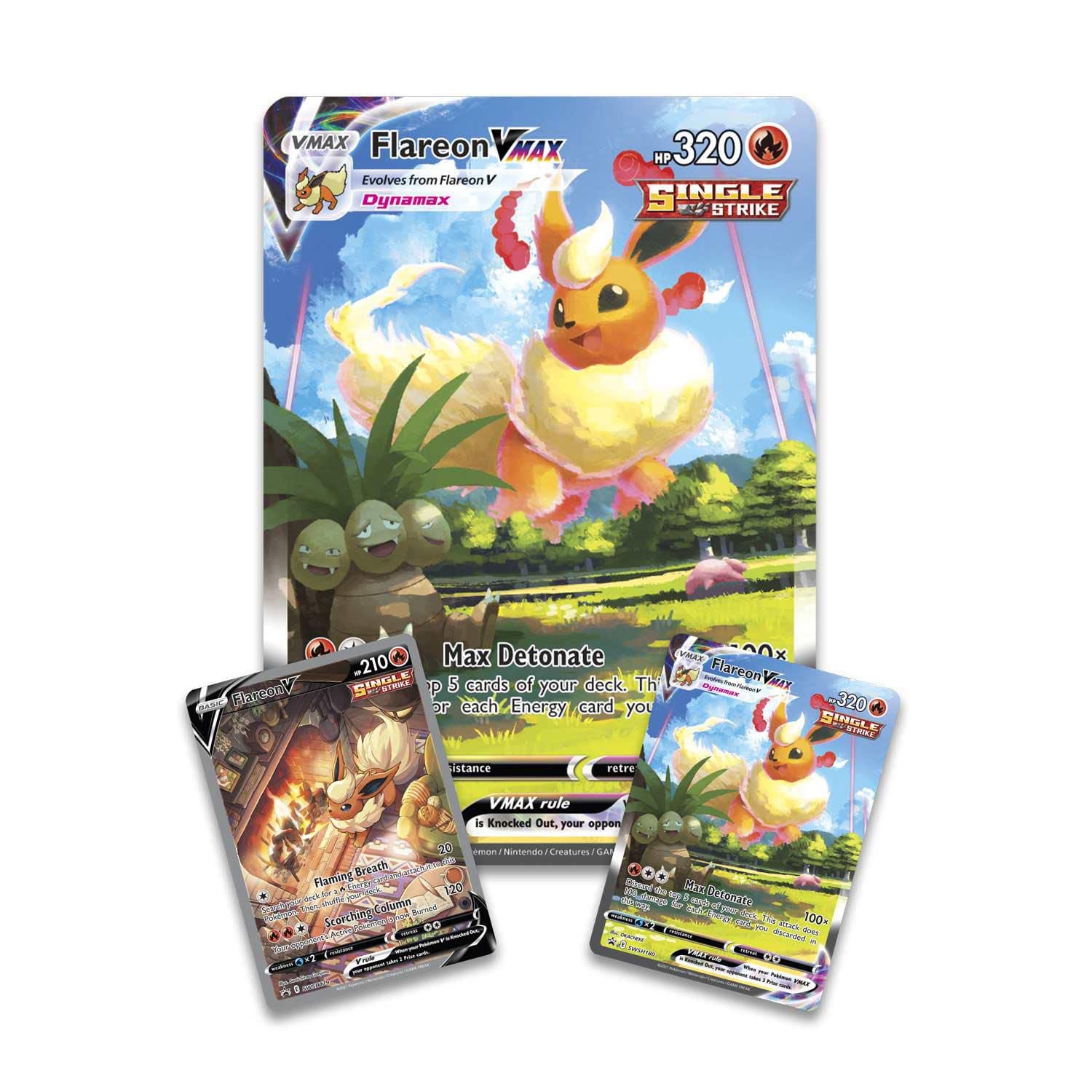 Amazon.com: Pokemon Cards: Flareon VMAX Premium Collection Box : Toys &  Games