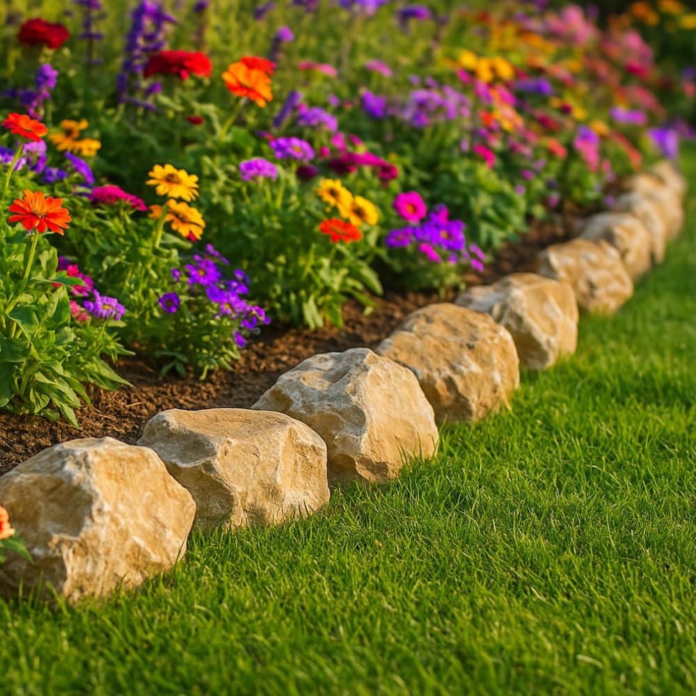 FORTUNATO Rocce Ornamentali da Giardino Versatili, 100-200 mm, Decorative per Aiuole e Vialetti, Confezioni da 10-20 - 25 kg (25, Chilogrammi)