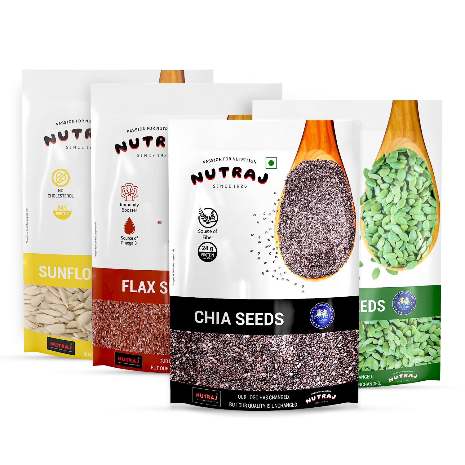 Nutraj Seeds Combo 800g | Pumpkin, Chia, Flax & Sunflower seeds 200g each (B07X7D1SNR) Amazon Price History, Amazon Price Tracker