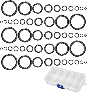 50 Piezas Kit de Reparación de Caña de Pescar 10 Tamaños 3,8mm-29,8mm Anillo de Guía de Cerámica Reparación de Guías de Caña de Pescar para Cañas de Pescar Anillas Negro