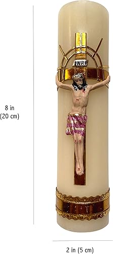 Miniatura 2 de Vela Crucifixión de Jesús Artesanal Artesanal Cirio De Jesús Crucificado Semana Santa
