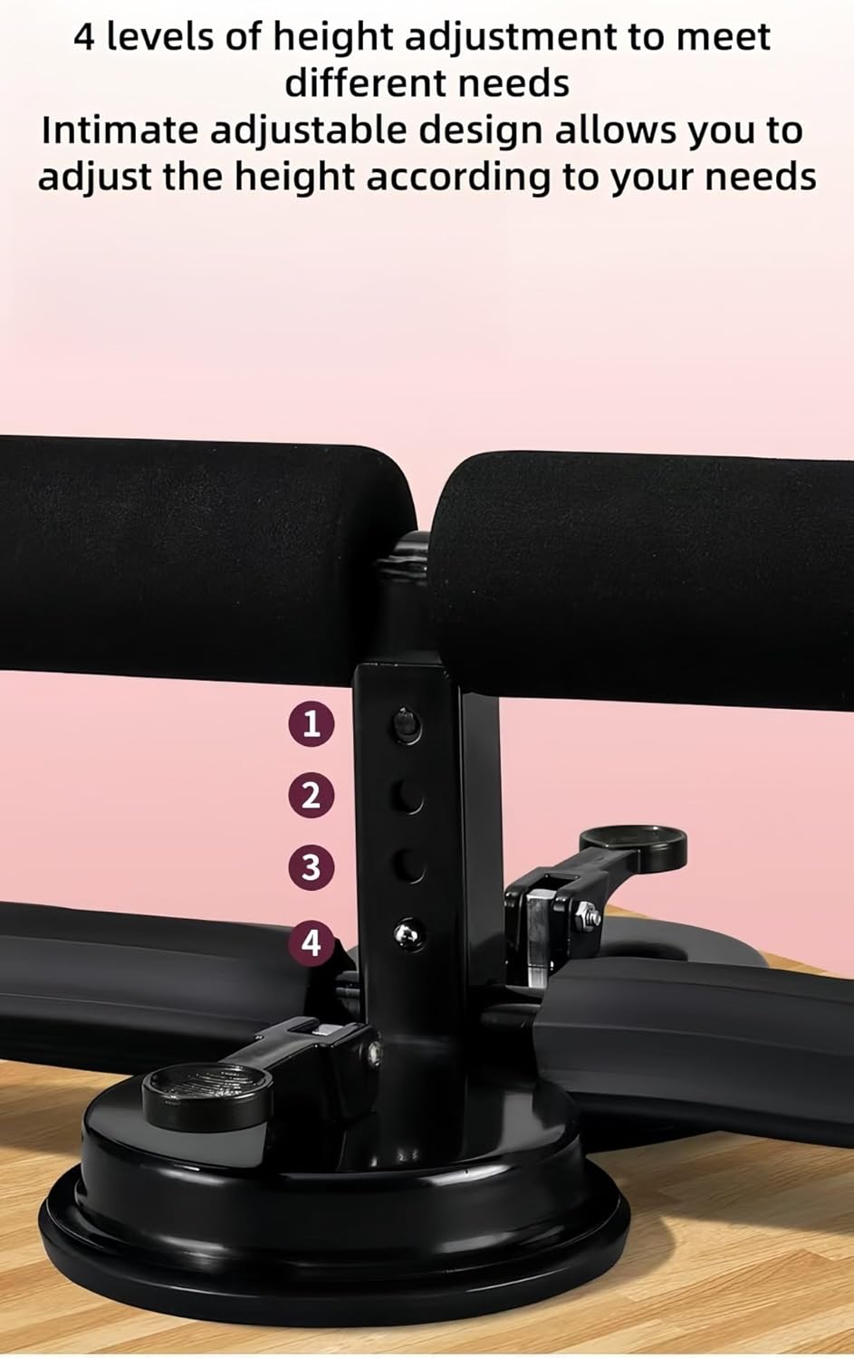 Sit Up Exercise Equipment,Ab Training Auxiliary Device,Portable Sit up Exercise Equipment，Adjustable ab Trainer Machine，Multi-Functional Adjustable ab Trainer ，for Home/Office/Gym(Black,B)