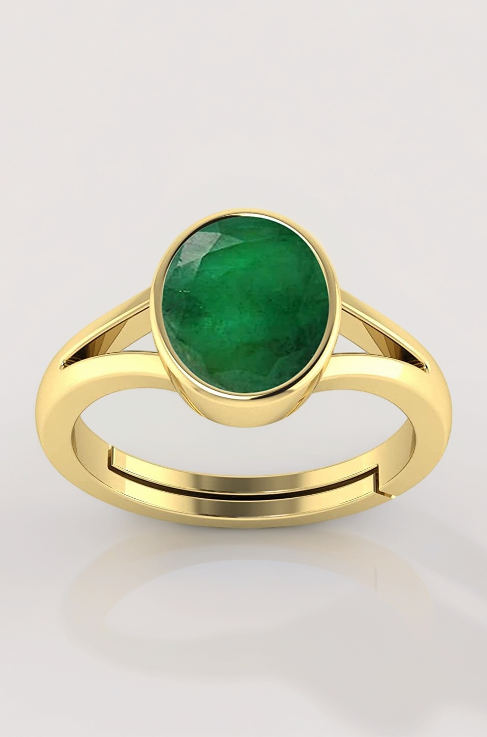 8.25 Ratti Natural Certified Emerald Panna Ring For Unisex Adult