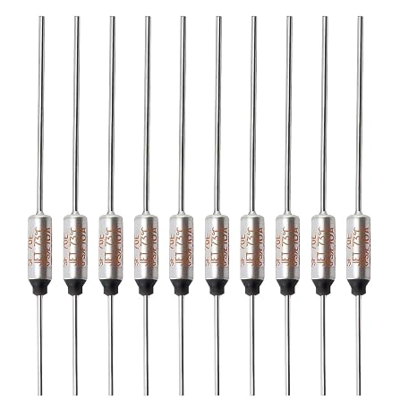 SF70E-73 Degree Metal Thermal Cutoffs Thermal Fuse 10A 250V for Motor Transformer Electric Industrial Home Appliance 10Pcs