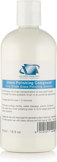 GLASS POLISH 14006 Fine Grade Glass Polishing Compound, Glass Polishing Solution for polishing Any Type of Glass | 500ml
