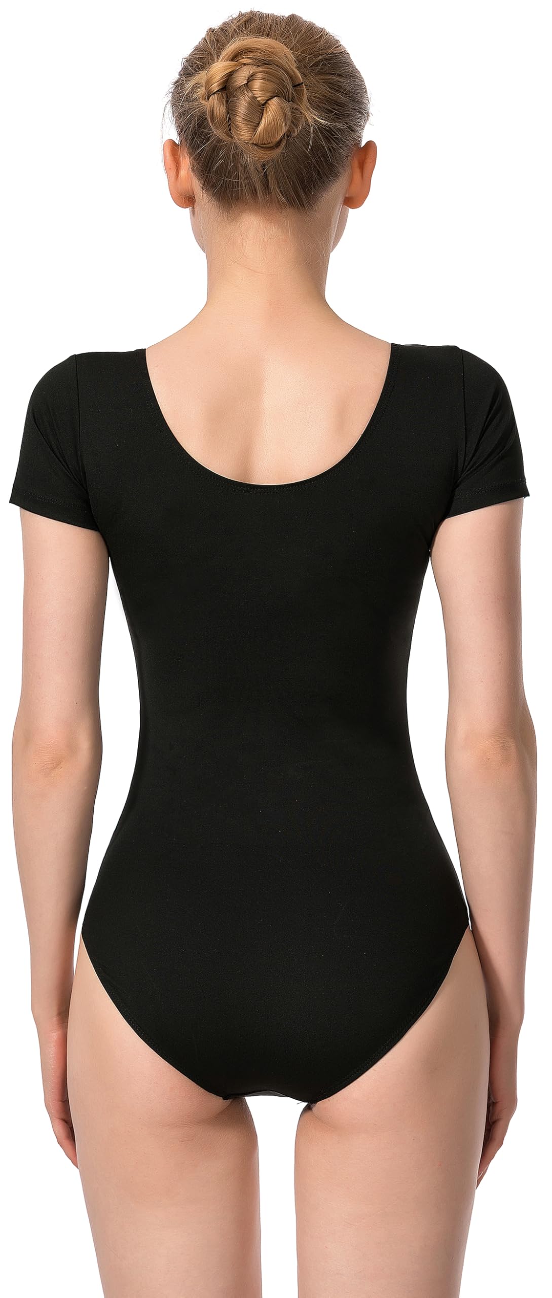 Justaucorps de Ballet Femme Gymnastique Danse Manches Courtes Body Danse Classique Leotard