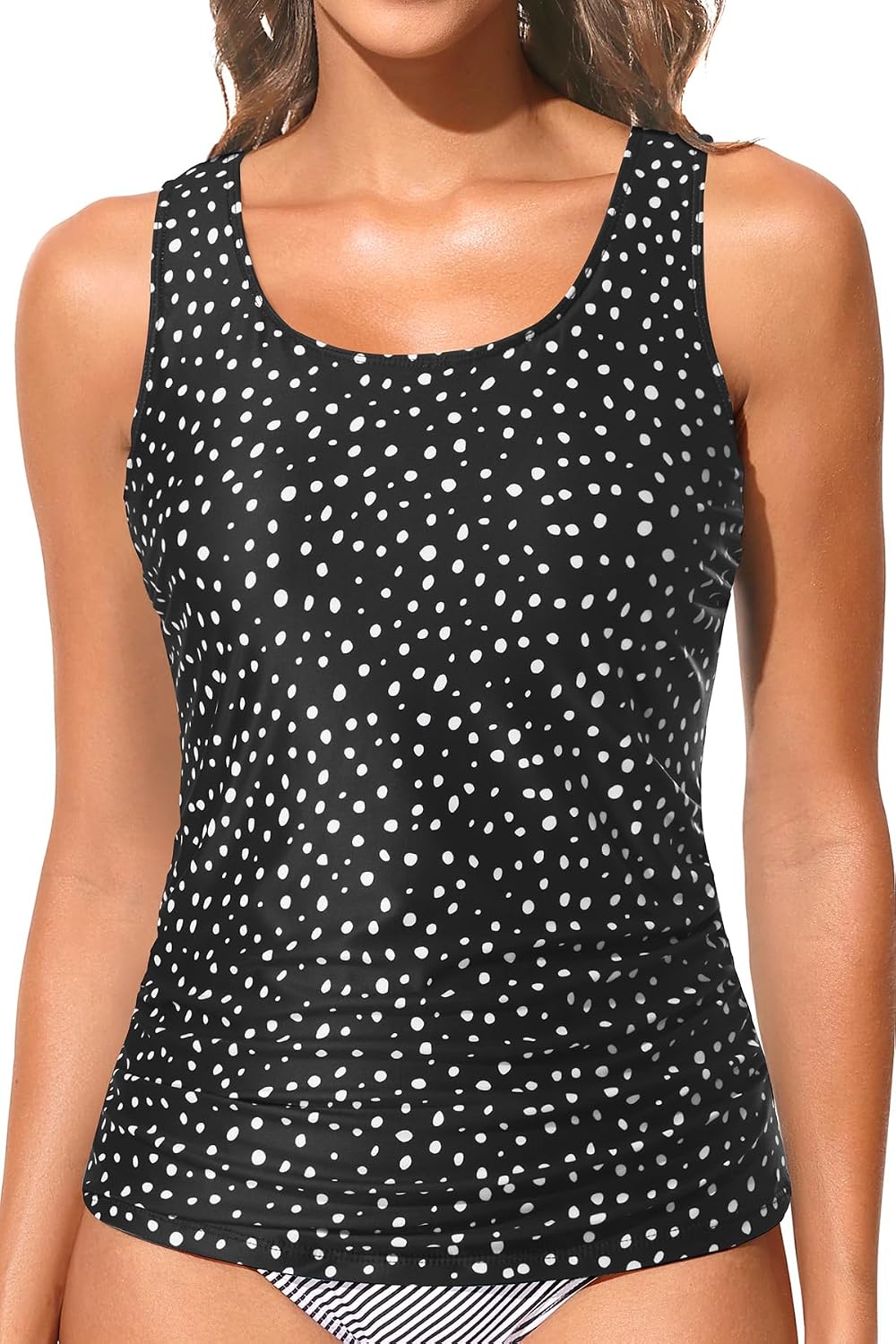 Women Tankini Top Only - Tummy Control Bathing Suit Full Coverage Back Swimwear Swim Tank Top No Bottom 2025