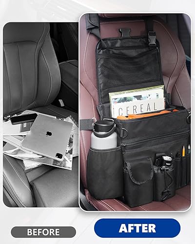 Miniatura 8 de FifthQuarter Organizador de coche asiento delantero Organizadores de coche portátiles de gran capacidad y almacenamiento con almacenamiento para