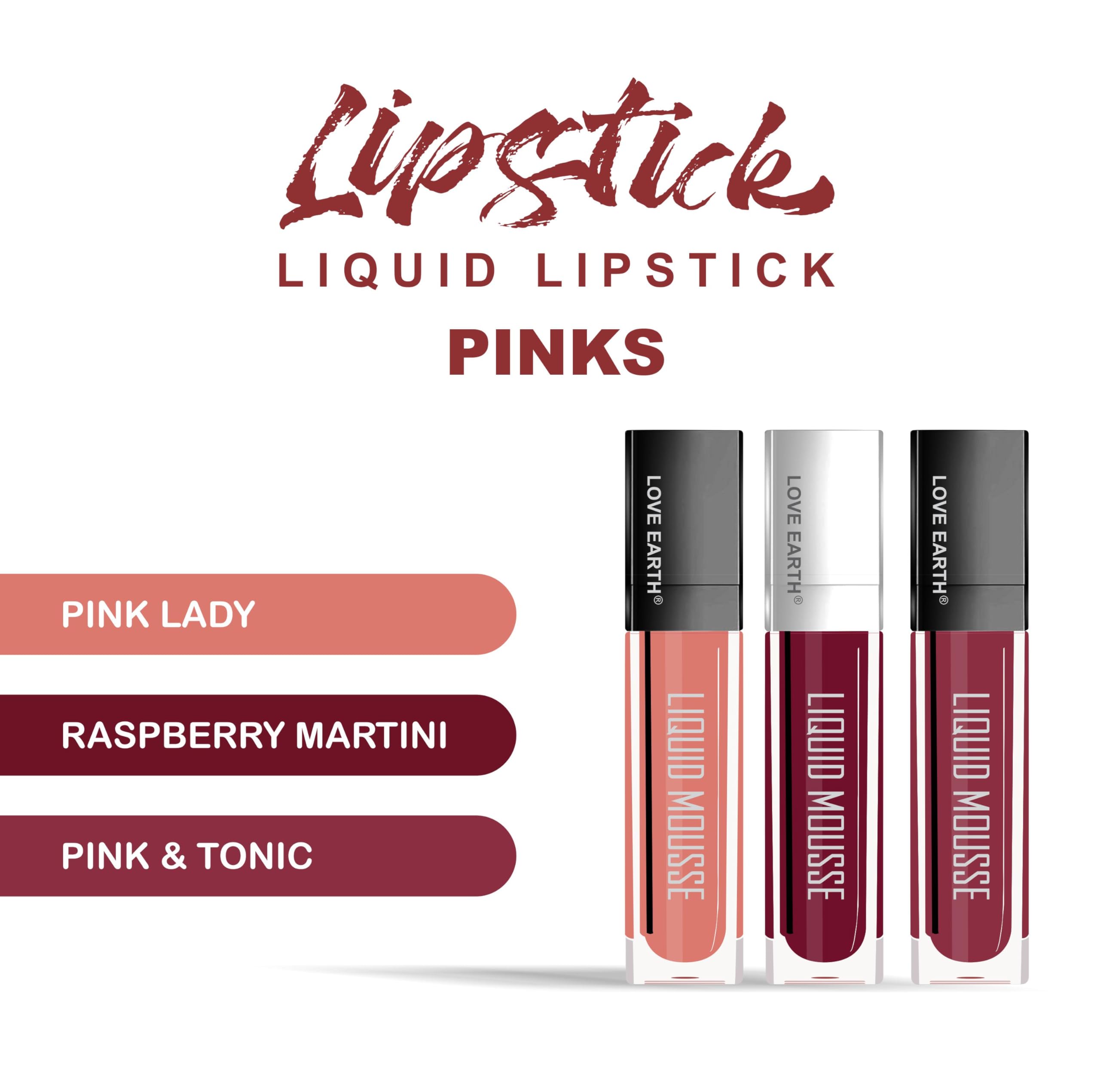 Buy Love Earth Lip Tint Combo – Glow & Go Mini Set of 3 Pink