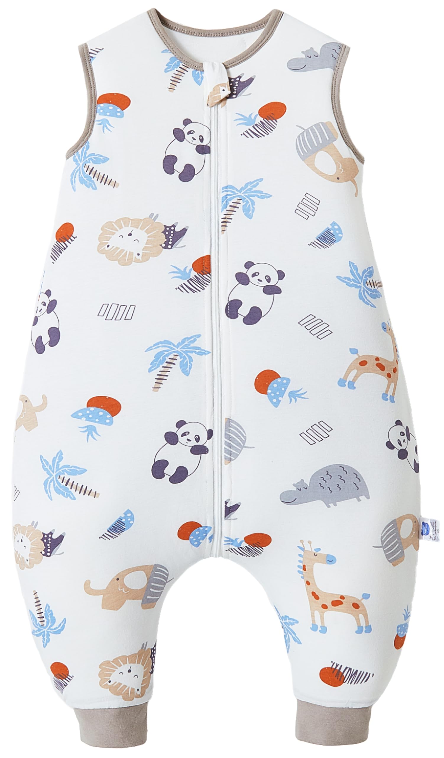 Chilsuessy Baby Schlafsack mit Füße 2.5 Tog Ganzjahres Schlafsack (CPC-Zertifizierung) Baby Schlafsäcke Babyschlafsack mit Beinen für Säugling Kinder, Wald Panda, 70cm/Baby Höhe 80-90cm