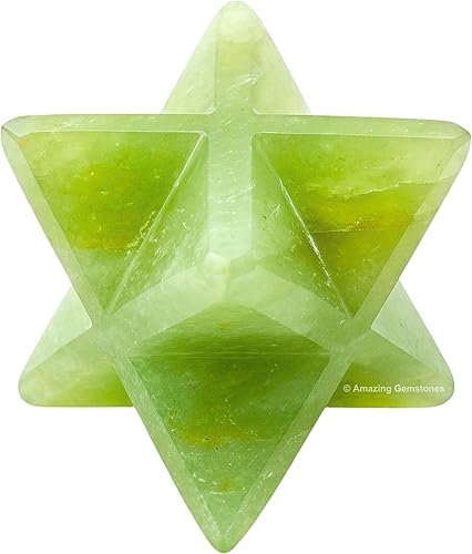 Miniatura 61 de Amazing Gemstone Larvikite Merkaba Crystal – Estrella de Merkaba metafísica de 1 pulgada para meditación – Cristal tetraedro energético y piedras