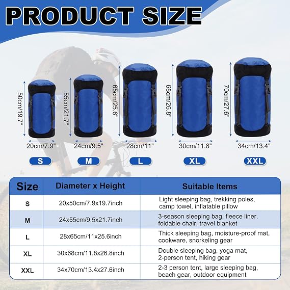 Compression Sack Ultralight Sleeping Bag Stuff Water-Resistant