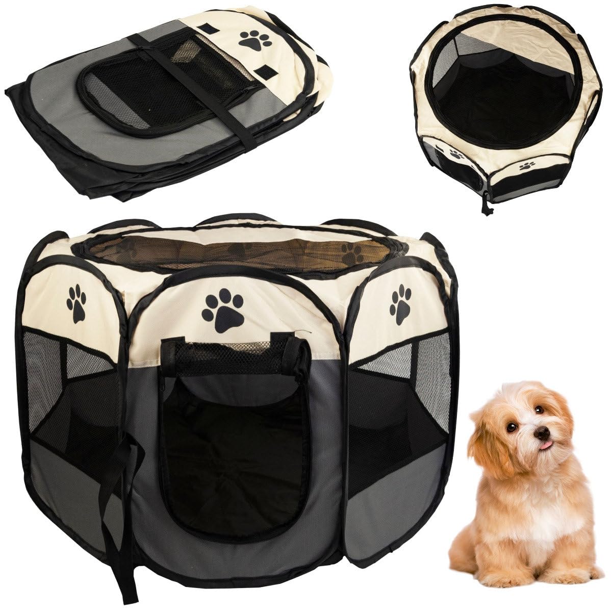 Parc de jeu pour chiots pliable pour éviter les dégâts dans la maison
