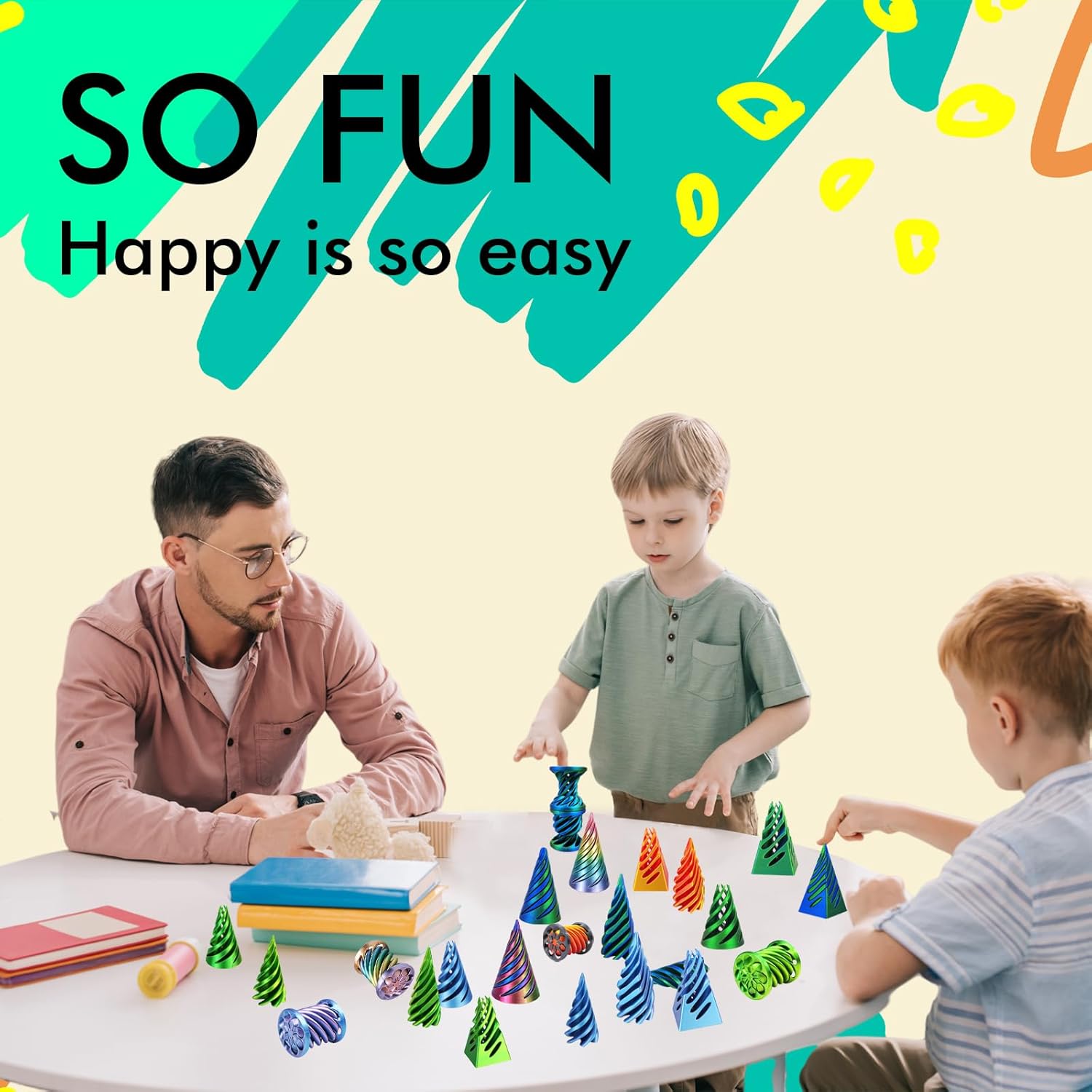 3D Printed Impossible Pyramid Passthrough Sculpture, Cone Fidget Toy, Impossible Cylinder Anxiety Relief Toy, Magic Impossible Passthrough for Desktop Decoration Toy