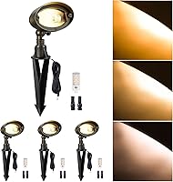 Vista 26 de Gardenreet Luz de inundación de latón macizo – Luz LED de lavado de pared de bajo voltaje para paisaje, 12 V, resistente al agua cableada al aire