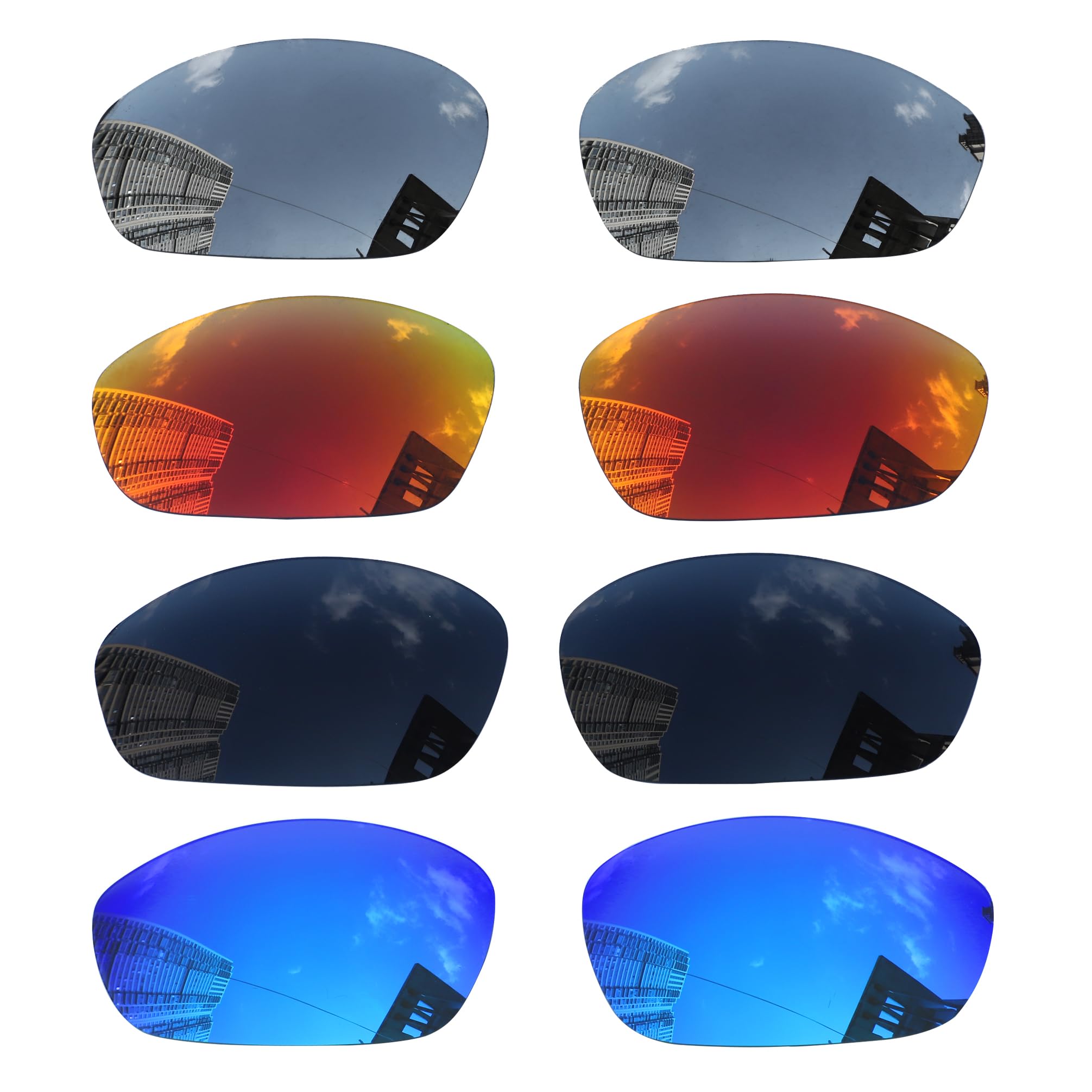 Acefrog 4 Pairs Polarized Replacement Lenses for Oakley Straight Jacket 2007 Sunglasses, Perfectly Fit, Shatterproof, Anti-scratch, Value Pack