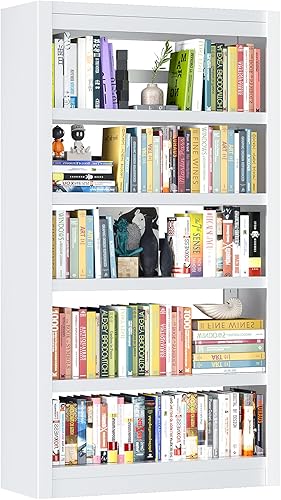 Miniatura 20 de Estantería de Libros, Librero Resistente de 5 Niveles, Estantería Ajustable, Gran Capacidad por Estante, Libreros Modernos para Sala de Estar,