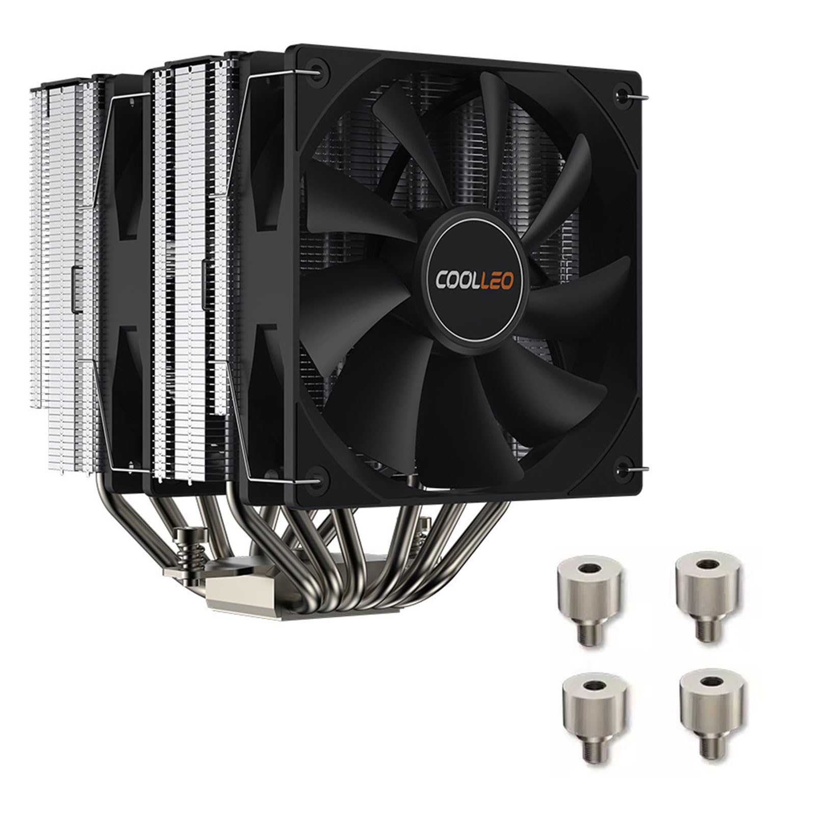 Ventilador doble para PC radiador de torre doble compatible con socket LGA1700 y AM5 8