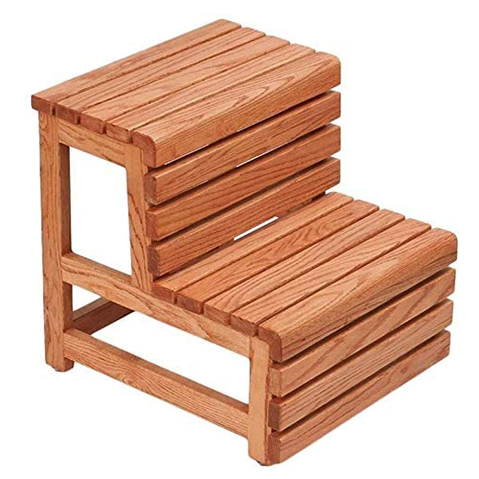 Taburete de madera para niños y escalera plegable resistente de 2 peldaños para hogar