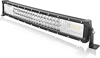 Vista 1 de Willpower Barra de luz de trabajo curvada de triple fila, 22 pulgadas, 270 W, luz de conducción, luz antiniebla, iluminación todoterreno, para SUV