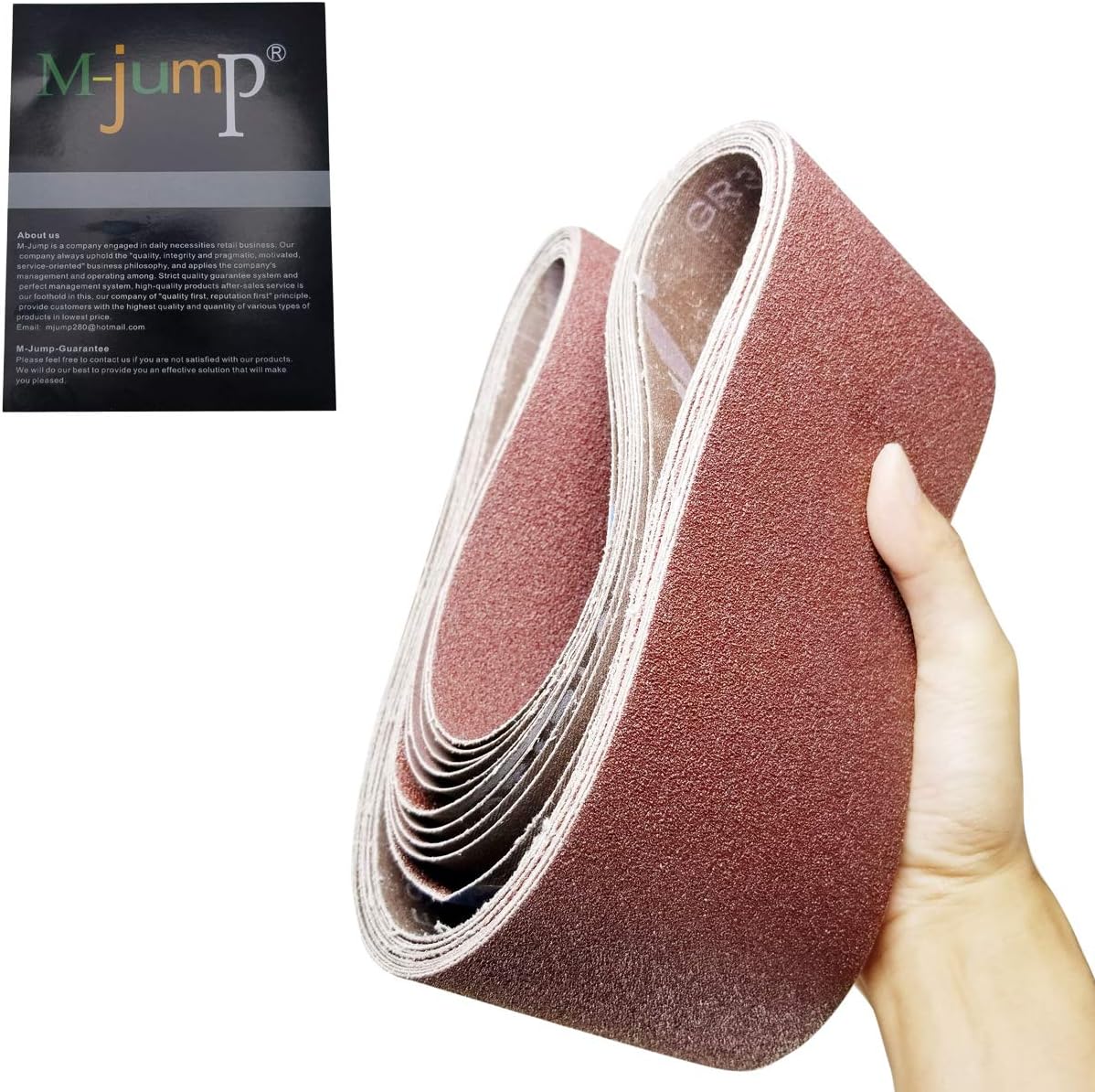 Crazy Clearance M-jump 12 Pcs 4 x 36 Inch Aluminum Oxide Sanding Belt