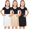 Mepase 3 Pcs Half Slip for Girl Satin Half Slip for Under Dresses Anti Static Extender Lace Long Knee Petticoat Skirt