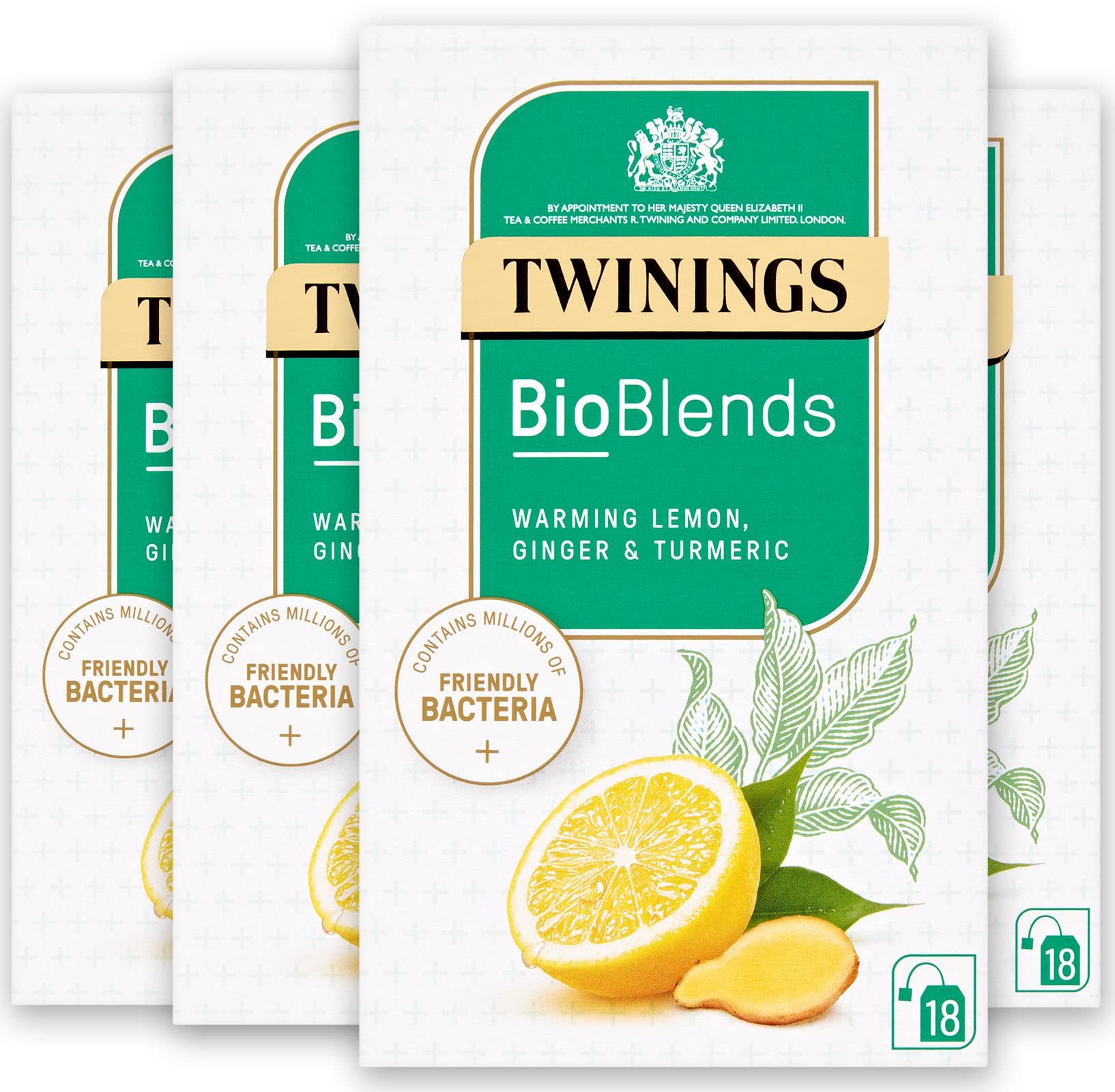 Buy Twinings Bioblends Lemon, Ginger and Turmeric Tea with Friendly Bacteria, 72 Tea Bags