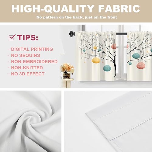 Miniatura 142 de Cenefas de cocina modernas con patrón de cobre marrón dorado para ventanas, cenefas opacas abstractas de marcas de arañazos y cortinas opacas