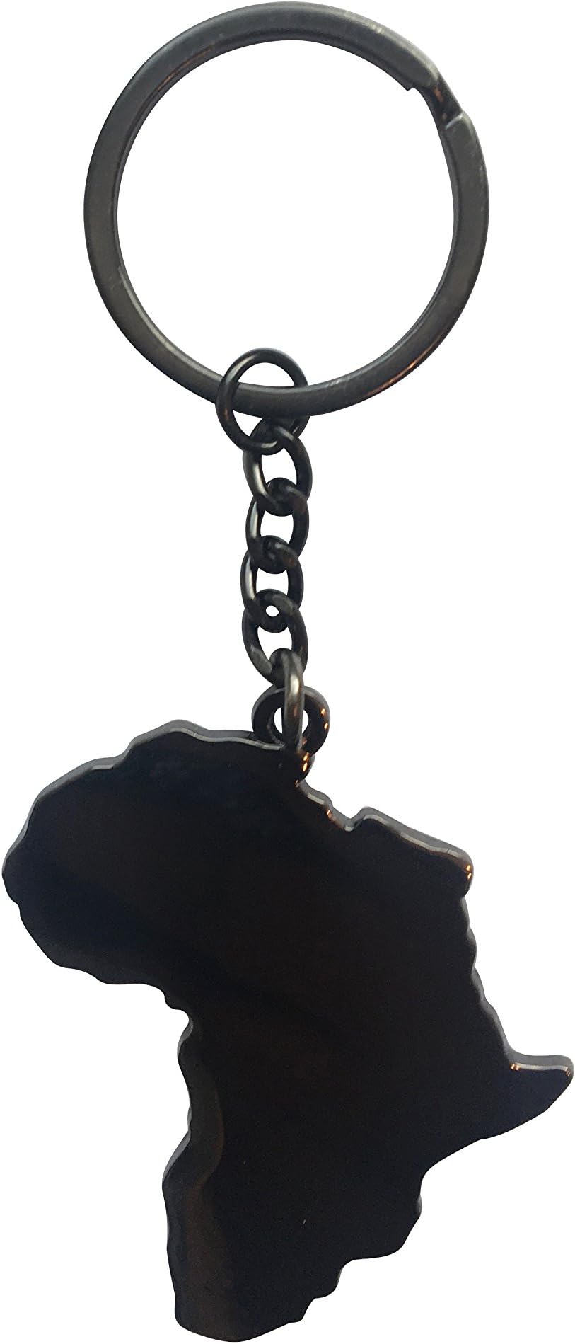 Africa Continent Map Keychain(Silver,Gold,Black) (Black)