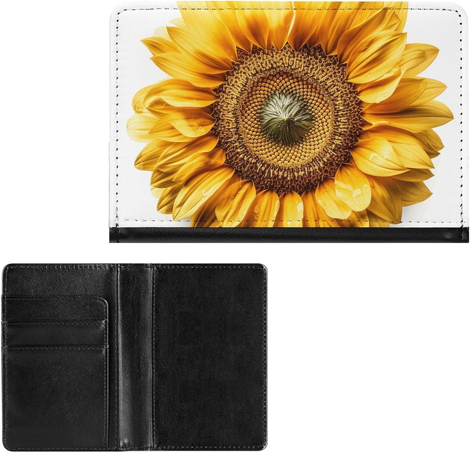 A Flower Passport Cover Leather Passport Holder Cover Slim Travel Wallet Case for Passport Credit Cards ID Cards Boarding Passes Tickets Waterproof Travel Document Organizer