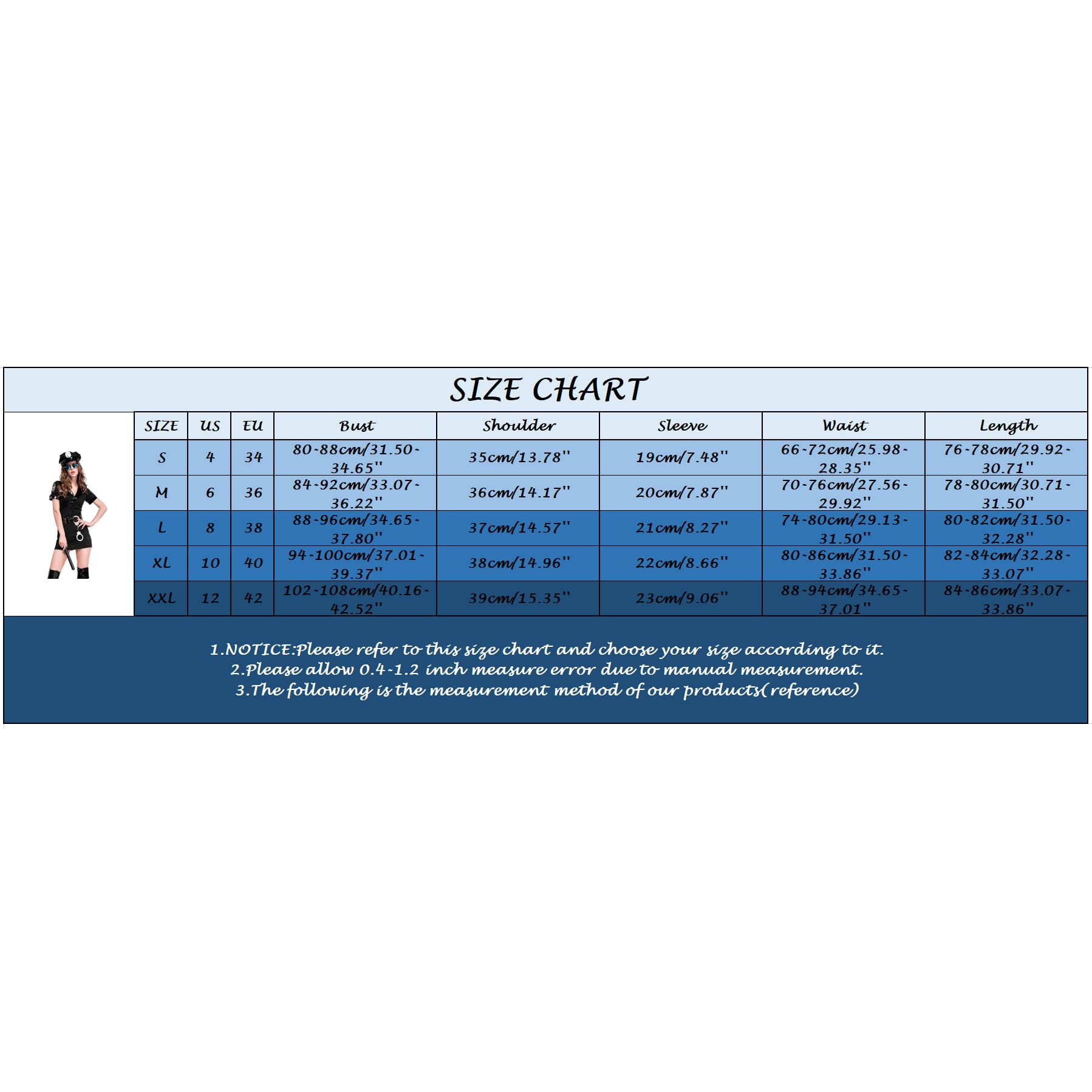 Police Costume Women Naughty Cop Leather Jumpsuit Adult Cop Uniform Fancy Dress Outfit Set Costume Set including Romper, Belt - Image 3