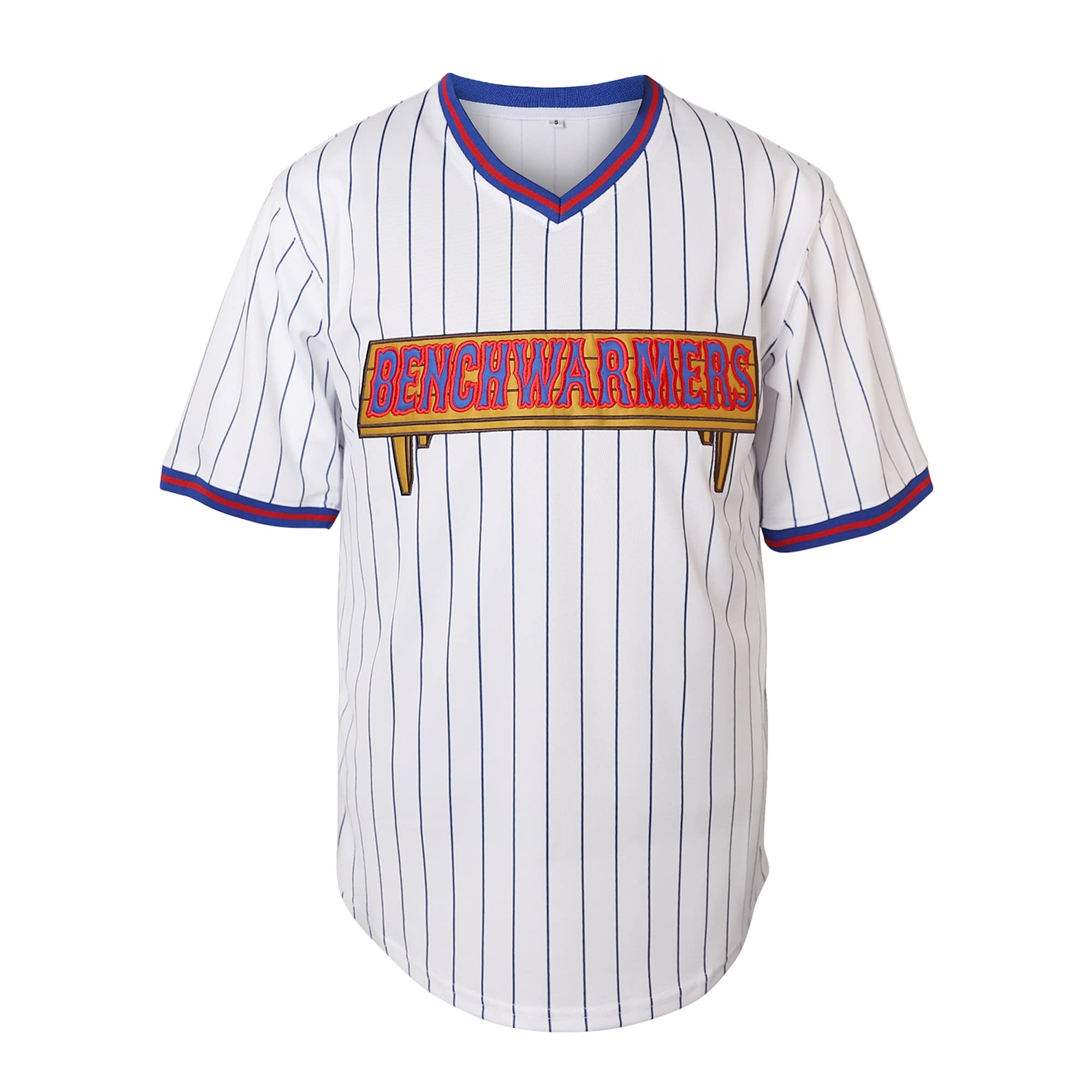 MESOSPERO Benchwarmers Jersey 32 Howie Goodman 68 Reedy 82 Richie Goodman 44 Matthews Men's Pinstriped Baseball Jersey (82 White, Large)