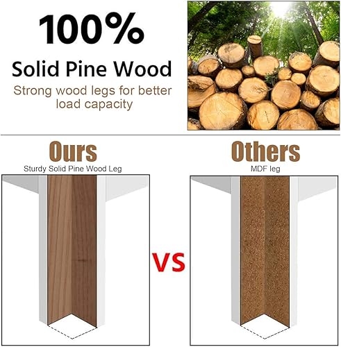 Miniatura 7 de Tangkula - Soporte de TV blanco, centro de entretenimiento moderno alto para televisores de hasta 50", consola multimedia con 2 gabinetes de