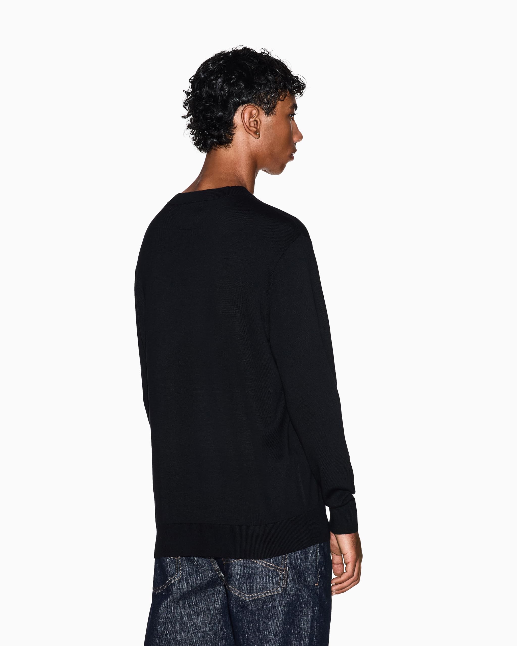 Armani Exchange Icon Project, Embroidered Logo Pullover Uomo (Pacco da 1)