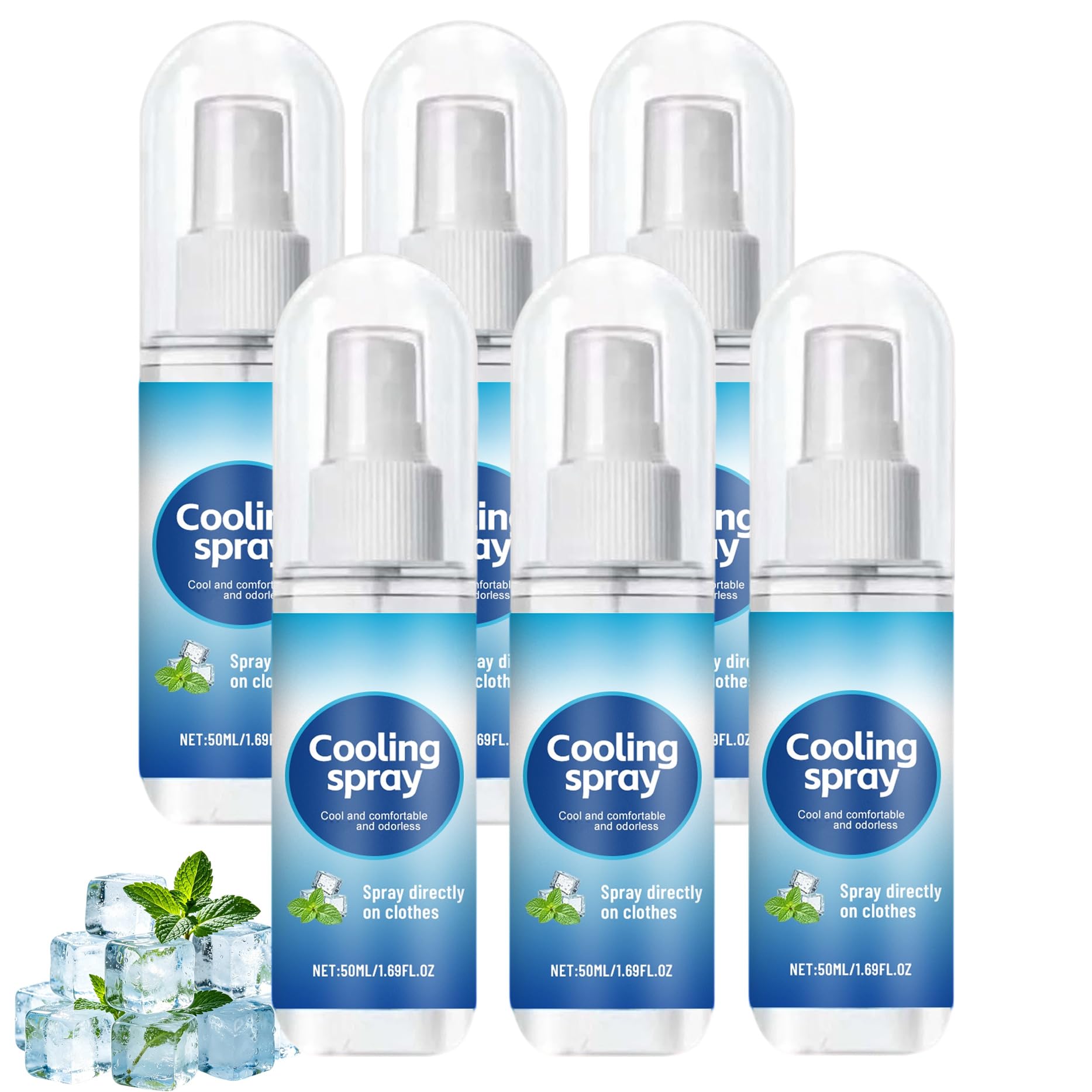 Kühlendes Spray für Gesicht und Körper, sommerlicher Kühlnebel (6pcs)