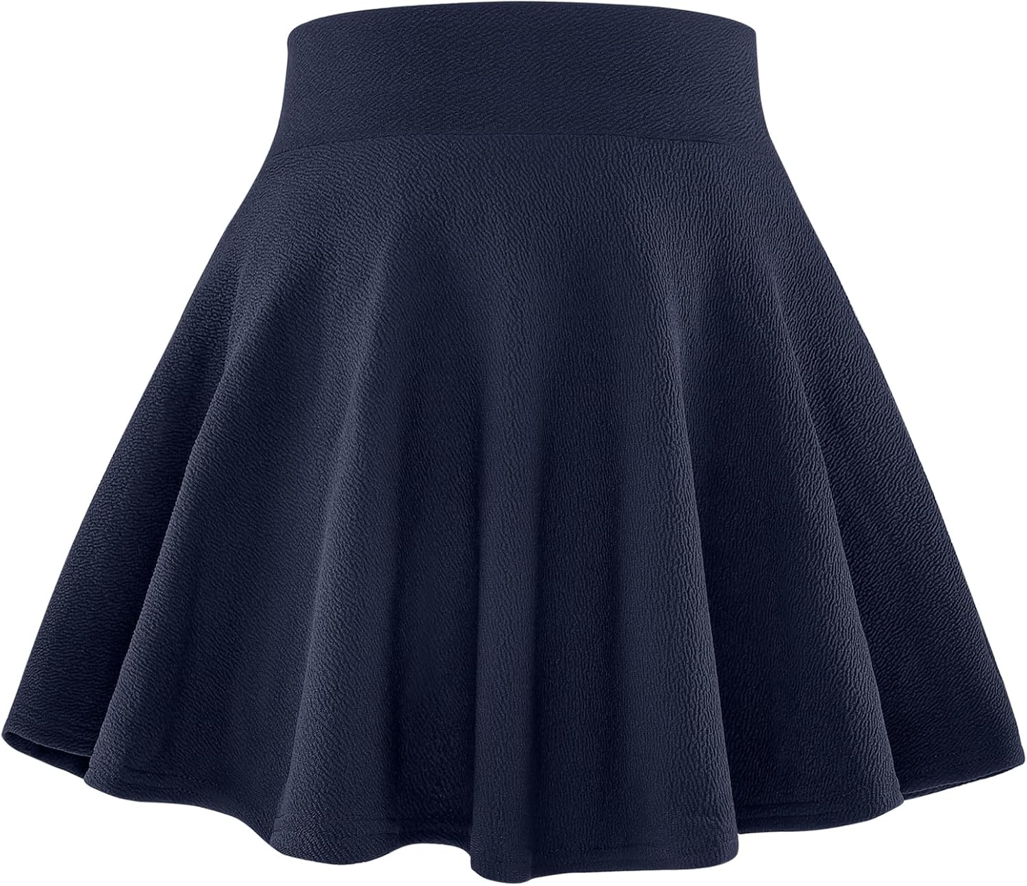 BOOPH Kids Girls Skirt Casual Mini Flare Plain Pleated Stretch Waist Skater Uniform Skirts