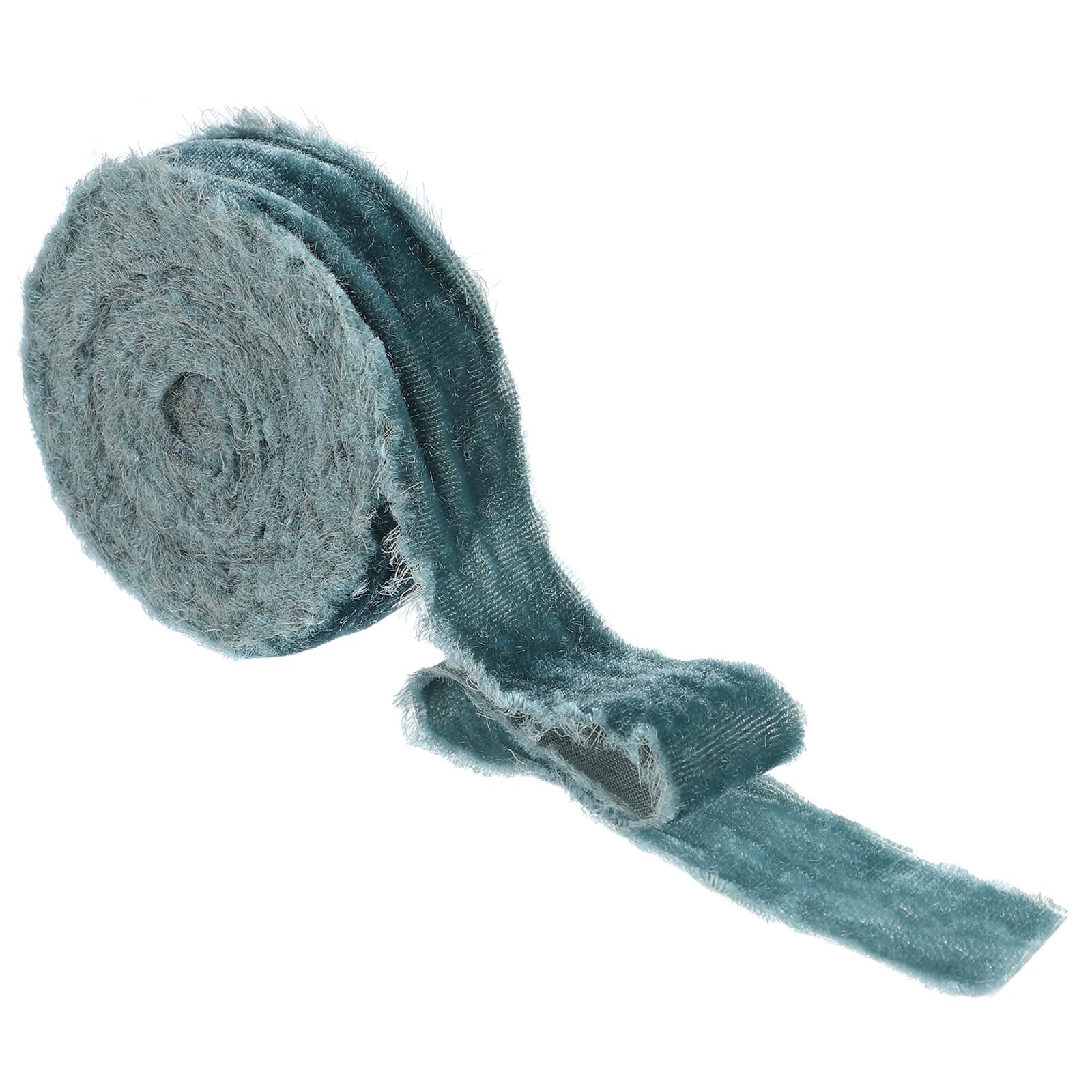 Ruban de velours fait à la main bleu sarcelle foncé pour art de la table bohème